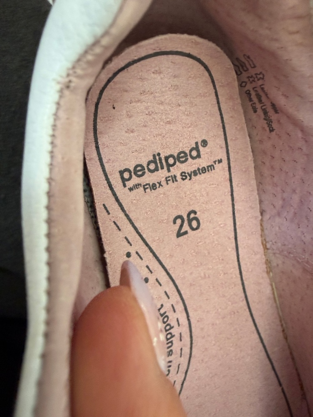 Pediped White Dress Shoes for Kids - size US 9 - 9.5, EU 26 - Picture 11 of 14